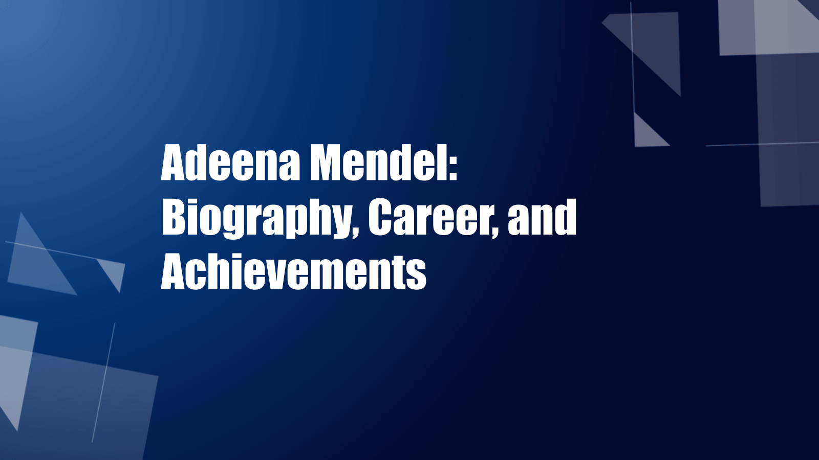 adeena mendel